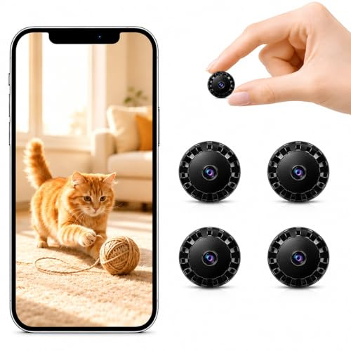 XUEVORIY 2026 Small Spy Camera Wifi for Home Use, Spy Camera Wifi hidden Camera, HD 1080P Outdoor/Indoor Night Vision Cam with Motion Detection for Baby, elder Pets L/X1