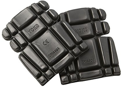 Yoko - Rodilleras para pantalones de trabajo/accesorios de seguridad (Talla Única/Negro)