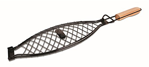 Jim Beam Grillzubehör, Grillkorb für große Fische JB0116, schwarz, 44.3x14.7x3 cm, 700540