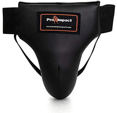 Pro Impact Boxing Groin Protector for Men – PU Leather MMA Groin Guard with Shock-Absorbing Padding – Abdominal & Cup Protection for Sparring, Kickboxing, Muay Thai & Training