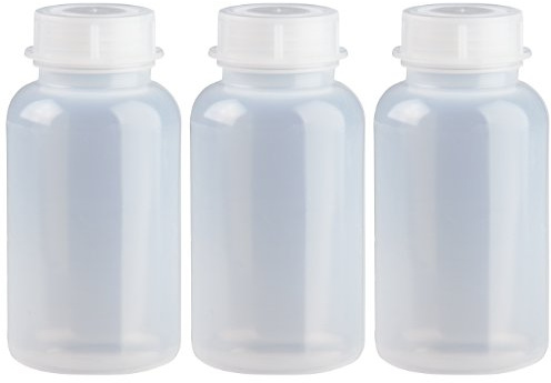 Weithalsflaschen 3 x 500ml Laborflasche Naturfarben aus LDPE inkl. Schraubverschluss, Laborflaschen, Plastikflasche, Kunststoffflasche, Plastikflaschen, Kunststoffflaschen ***