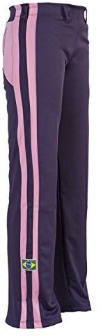 JL Sport Authentic Brazilian Capoeira Girl's Martial Arts (Purple with Berimbau Print Along Backside) - 5-6