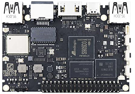khadas VIM3L Amlogic S905D3 12 nm Prozess für niedrige Hitze und hohe Effizienz (VIM3L HTPC Kit)