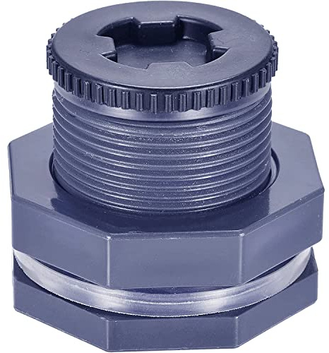 JoyTube 1.25” Female PVC Bulkhead Fitting with Plug Silicon Seal Gasket Water Tank Connector for 2.5 Inch Hole Saw Rain Barrels, Aquariums