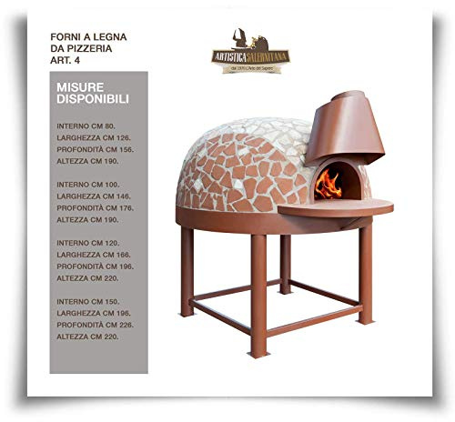 Forno a Legna/Gas Napoletano da Pizzeria Professionale (Diametro 100 cm)