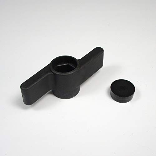 ajile - Flügelgriff aus Kunststoff SCHWARZ mit Kopfdurchmesser Grösse 50 mm - M6 (10 mm Schlüssel) Innenmutter oder Schraube (nicht mitgeliefert) aus Verzinktem Stahl - 10 Stck. - MBP506x10-FBA