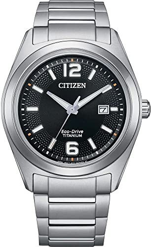 Citizen Eco-Drive analog herrklocka med rem i titan AW1641-81E, Silver, armband