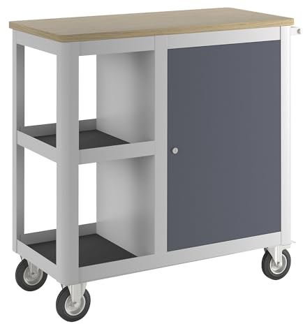 kaiserkraft | Werkzeugwagen | Breite 965 mm | 1 Flügeltürschrank | lichtgrau/anthrazit