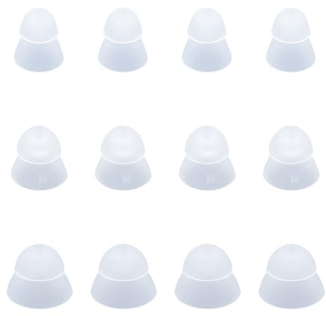 TNSRAY Filtres de Protection Contre la Cire pour appareils auditifs, 12 pièces, Bouchons d’Oreille en Silicone de Rechange, dômes de Basse, écouteurs pour appareils auditifs pour Personnes âgées