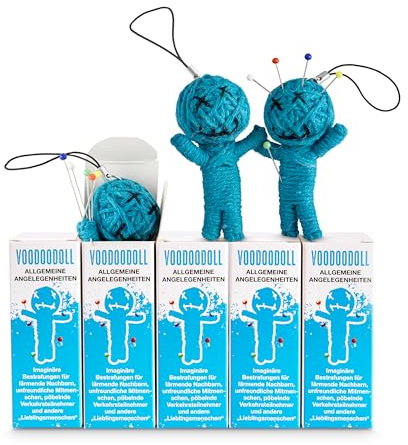 Voodoo Puppe Allgemeine Angelegenheiten 5er-Pack Voodoo Doll to go Voodoo-Doll imaginäre Strafen für unfreundliche Menschen und andere Lieblingsmenschen Geschenk im Karton 5 x PRYM Stecknadel