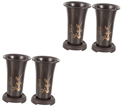 INOOMP 4 Sätze Orchideentopf Schwarzer Blumentopf Blumentöpfe Aus Kunststoff Blumentopf Aus Keramik Orchideen-ton-pflanzgefäß Übertopf Für Orchideen Plastik Mit Löchern Pflanze