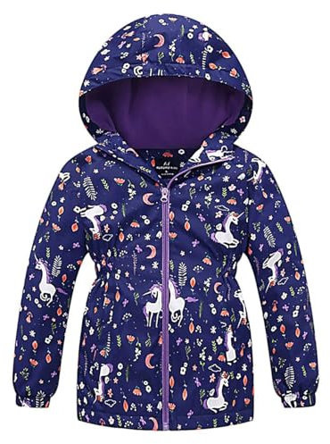 Kinder Mädchen Wasserdicht Jacke Übergangsjacke Fleecefütterung Outdoorjacke Mit Kapuze Kinder Regenjacke Mädchen Regenjacke Übergangsjacke Jungen
