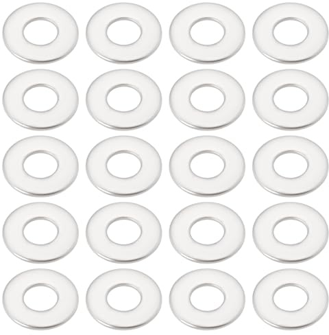 YINETTECH 100 Stück 304 Edelstahl-Unterlegscheiben M5 X 12 Mm Runder Dichtungsscheiben-Abstandshalter für Home-Office-Shop Fabrikschrauben-Hardware Und Schlossreparatur