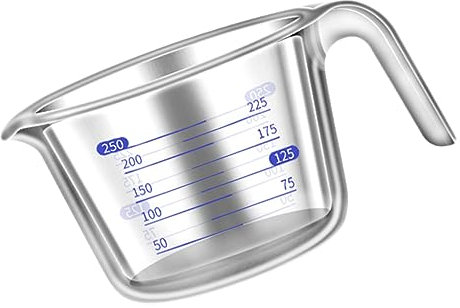 PAMINGONO Glass Measuring Cup Hitzebeständiger Messbecher Borosilikatglas Mit Für Küche Backen Und Milchmessungen Transparentes Design Komfortabler Griff