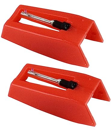 Toyvian Vintage Cartridge Stylus Red Record Player Needle Stylus Gramophone Replacement Parts Accessories for Turntable Record Player Use