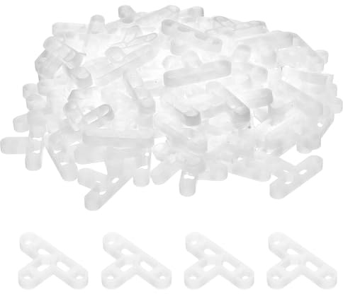QUARKZMAN 200Pz Separatori per Piastrelle 8mm Livellatore di Piastrelle | Spaziatura Clip di Installazione, per Ceramica Parete Pavimento, Plastica Rigida, Tipo T