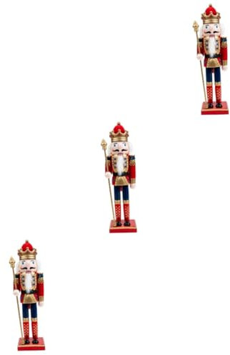 ABOOFAN 3 Pezzi schiaccianoci del festival regalini natale natale Tradizionale giocattoli mini mestiere di schiaccianoci bomboniera natalizia stoffa