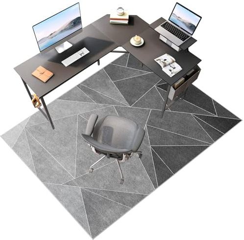 Laegnfho Tappeto Salvapavimento Tappeto Sedia Ufficio Antiscivolo 60 x 90 cm Ufficio Protettore del Pavimento Tappeto per Sedia con Ruote Tappeto Sedia Gaming Pavimenti per Parquet e Pavimenti Duri