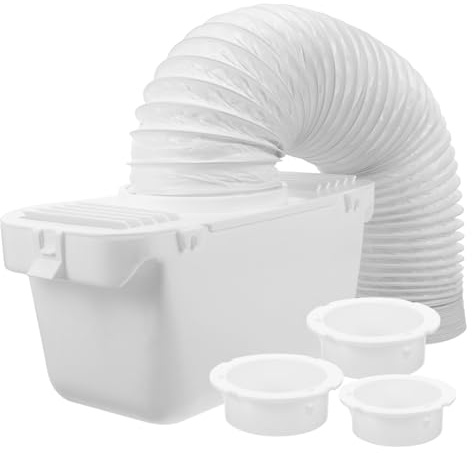 White Plastic Dryer Vent Connector Kit for Drum Dryers | Lint Collection, Filters out Fine Dirt, for Clothes, Vent Hose Connection Replacement