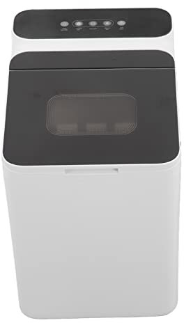Macchina per Ghiaccio Portatile, Macchina per Ghiaccio da Banco, Serbatoio 'acqua da 1,5 Litri, Macchina per Ghiaccio a Basso Rumore per Casa, Ufficio, Festa