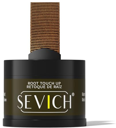 Sevich Hairline Powder - Root Touch Up Instantly Hair Color for Thinning Gray Coverage - Bald Spot Concealing Hair Powder for Women & Men - 48Hour Waterproof & Sweatproof - Med Brown