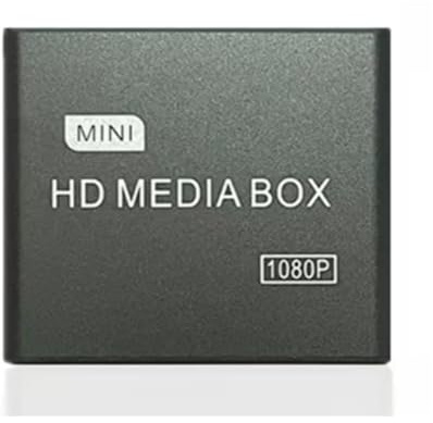 Fangxuee Lecteur Multimédia Full HD 1080P pour Carte SD/MMC MKV 264 Boîtier Média Prise UE