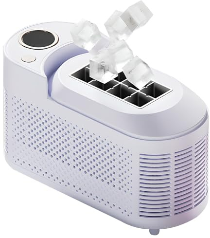 Mini Macchina per Il Ghiaccio Domestica, Macchina per Cubetti di Ghiaccio Trasparente Portatile, 8 Cubetti di Ghiaccio in 10 Minuti, Risparmio Energetico E Basso Rumore (Purple)