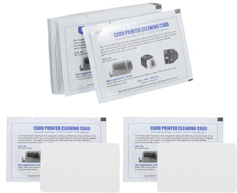 SHINEOFI 12 Pièces Cartes de Nettoyage pour Lecteur de Cartes et Imprimantes Accessoires pour Nettoyage Profond des Compteurs de Billets Terminaux Pos et Dispositifs de Lecture