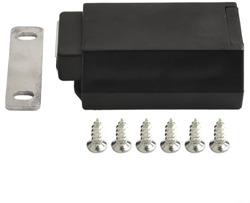 Chiusura magnetica a pressione per armadi e cassetti, sistema di bloccaggio sicuro per un accesso senza sforzo, perfetto per progetti di miglioramento domestico (nero)
