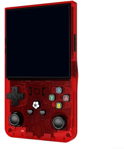 Feegow R36MAX Console di gioco portatile retrò con display IPS HD da 4,0 pollici, CPU quad-core a 64 bit da 1,5 GHz, batteria ricaricabile da 4000 mAh fino a 6 ore (rosso)