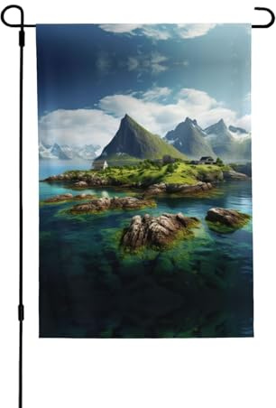 Bandiera delle Isole Norvegie, resistente alle intemperie, double face, 71 x 102 cm, decorazione stagionale per giardino, cortile e portico
