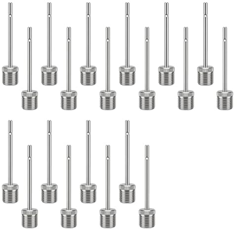 Lomuna 20Pcs Football Pump Needles for Sports Soccer Basketball Football Rugby Volleyball | Universal Air Pump Adapter Needles
