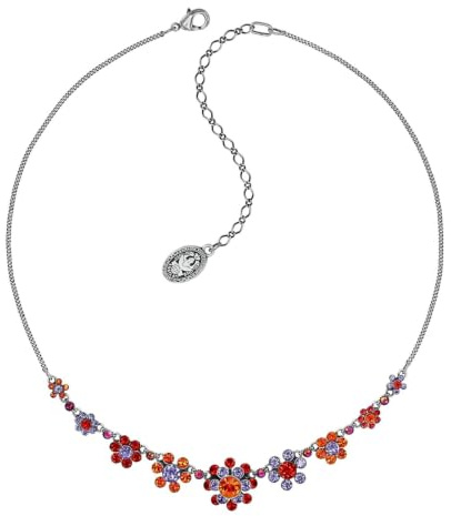 Konplott: Collier Lost Garden big, großes modernes Kristallblüten-Collier, für Damen/Frauen
