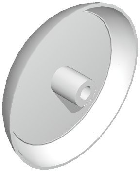 Abdeckkappe mit Stift, reinweiß, ähnlich RAL 9010 (100 ST)