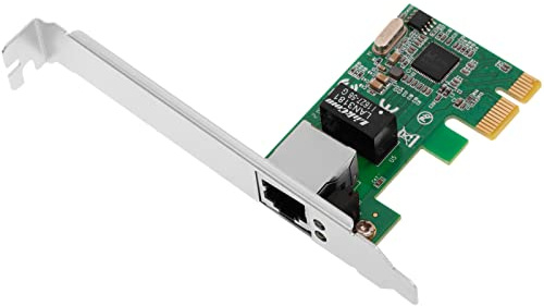 BeMatik - Ethernet Karte PCI-Express PCIe Gigabit 10/100/1000 Base-TX RJ45