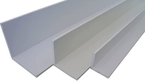 B&T Metall Kunststoffwinkel Hart PVC weiß, 100x60x3,0 mm, Länge 2 mtr
