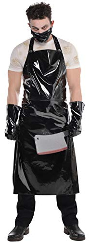 Amakando Derbes Metzger-Kostüm Schlachter / 3-teilig/Psycho-Outfit Herren/Perfekt geeignet zu Halloween & Gruselparty