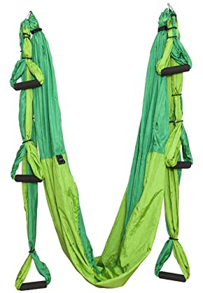 ELINA PILATES Yoga Hammock-Columpio DE Yoga 250 * 145 CM, Tela de Nailon 210T, con Hamaca y Estribos, Peso Máximo 250 kg, Terapia de Inversión, Accesorios Incluidos
