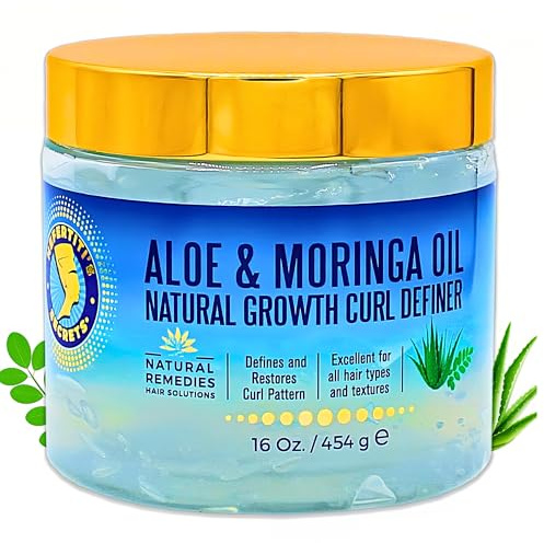 Nefertiti's Secrets Natural Growth Curl Definer | Aloe Vera and Moringa Oil for Hair Growth and Moisture | Strong Hold | Frizz Controller | Products for Curly Hair