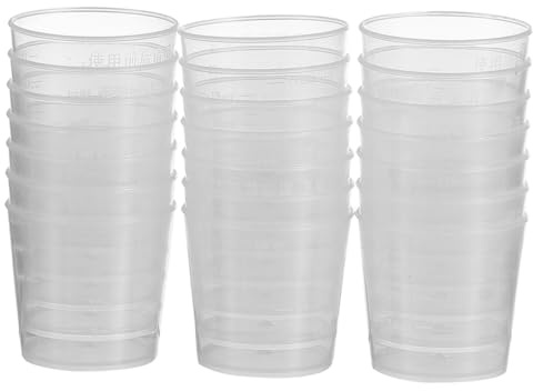 20Pcs 20Ml Transparent Plastic Measuring Cups for Reptile Food and Water - Ideal for Lizard and Gecko Feeding