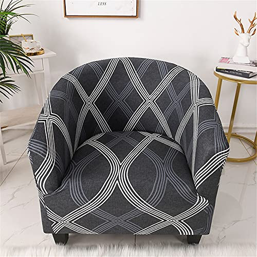 Highdi Sesselschoner Sesselüberwurf mit Elastisch Stretch Husse, Club Chair Einsitzer Schonbezug Sofabezug mit hoher Dehnung Sessel für Clubsessel Loungesessel Cocktailsessel (Stetig)