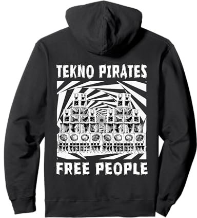 Free Party Tekno 23 Système de sonorisation DJ Rave Sweat à Capuche