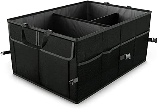 CGEAMDY Car Trunk Organizer/Storage, Collapsible Cargo Storage Box, Large Capacity, Trunk Organizer for Cars, Vehicles, SUVs, Trucks (56x38x25CM)