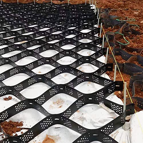 ERRULAN Kiesgitter Heavy Duty Gravel Grids Für Walkway Driveway, Extra Lange Blumenbeeteinfassung Für Park Garten Gehweg Weg, 2 Zoll Dick (Color : WxH, Size : 4x6 m/13x20 ft)