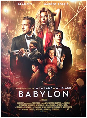 Générique Babylon Kinoplakat, Original, (kleines Format, 53 x 39 cm, Rolle) 2022 Damien Chazelle Brad Pitt Margot Robbie