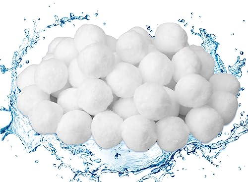 Anlising Filterbälle für Sandfilteranlage, 700g Filterbälle Ersetzen 25kg Filtersand, Pool Filterbälle, Filter Balls,Schwimmbad Pool Filterwatte, Geeignet für Pool Sandfilter, Schwimmbad, Filterpumpe