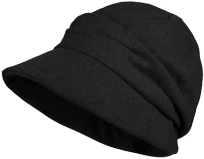 XINCHI Filzhut Damen Wintermütze Filz Damenhut Winter Filzmütze Elegant Winterhut Vintage Wollhut Weich Glockehut Einfarbig Damenmütze Outdoor