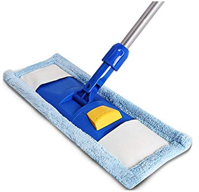 Mocio, Mocio Professionale in Microfibra, Mocio per Pavimenti in Legno, Lavabile in Piano per la Pulizia dei Pavimenti di casa/Ufficio
