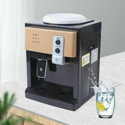 550 W, 3,5 L, 5 L, 10 L, 18,9 L, Dispensador de Agua Eléctrico Caliente y Frío con Deposito de Agua, Dispensador de Agua de Escritorio, Máquina de Agua para Oficina, 220 V, 360 x 240 x 270 mm
