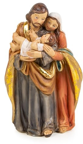 Logbuch-Verlag kleine Weihnachtskrippe Heilige Familie Krippe 10 cm Krippenfigur zum Hinstellen Geschenk Weihnachten